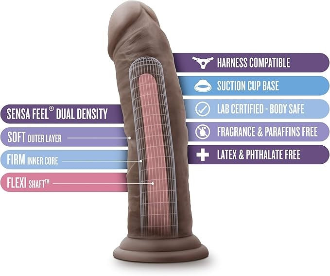 Au Naturel Realistic Dildo with Suction Cup Vanilla 8 inch - Realistic Dildos