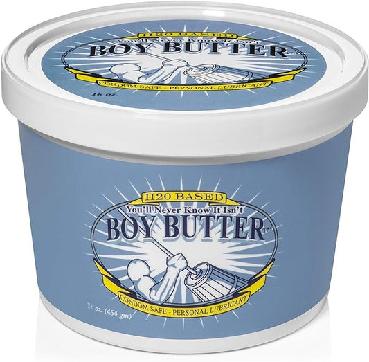 Boy Butter H2O Water Based Cream Lubricant 16 Oz Tub