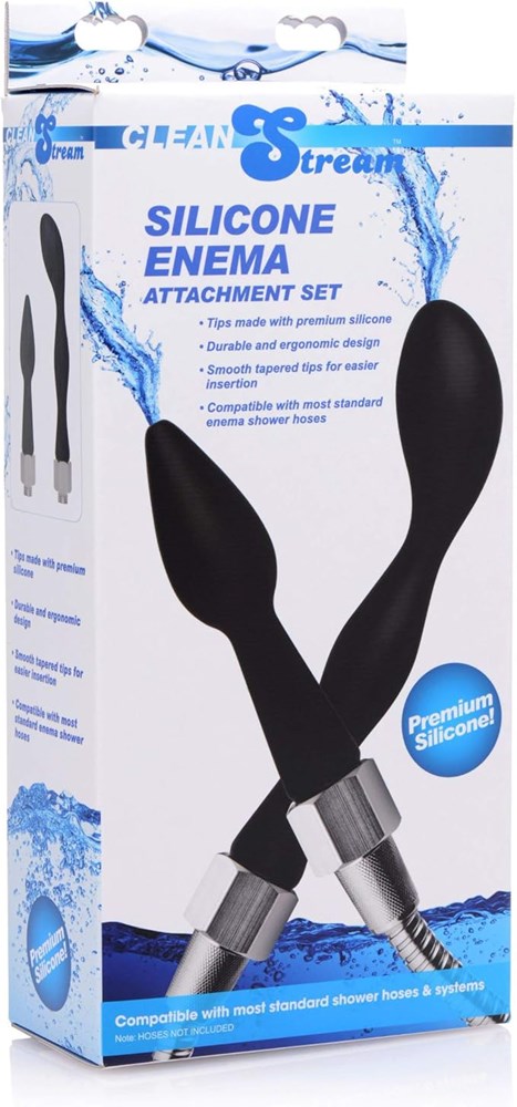 CleanStream Silicone Enema Attachment Set by XR Brands - Enemas and Douches