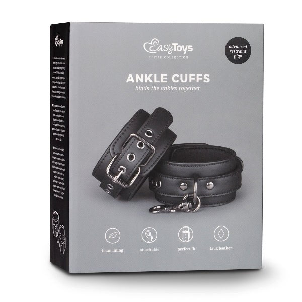 Easy Toys Fetish Collection Bondage Ankle Cuffs Black - Cuffs And Restraints