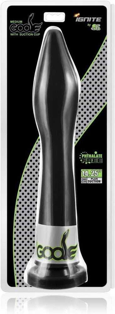 SI Novelties Goose Medium Anal Dildo With Suction Cup Black - Anal Dildos
