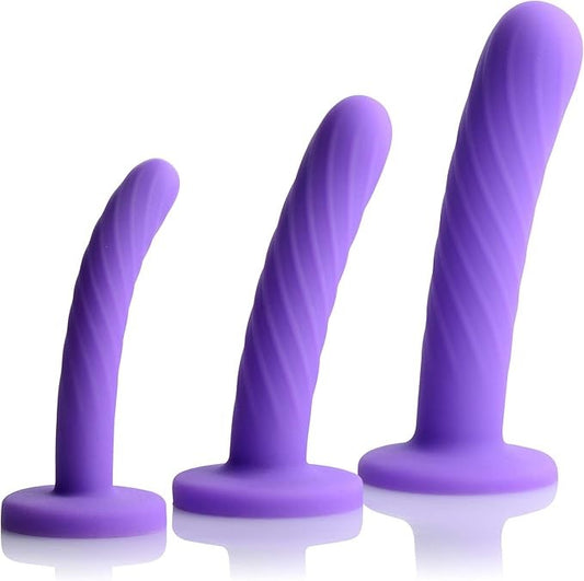 Strap U Tri Play Silicone Dildo Set 3 Piece