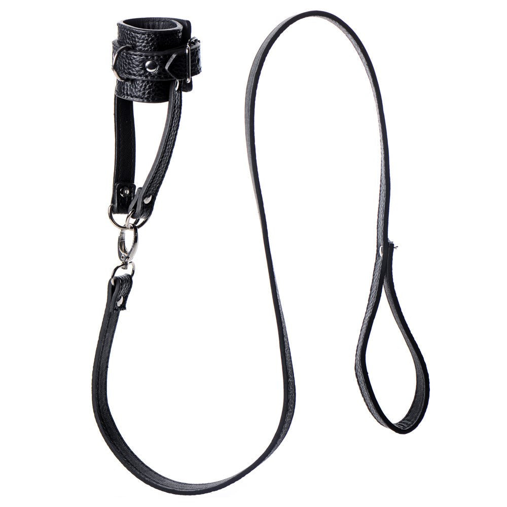 Strict Adjustable Ball Stretcher With Leash - Ball and Cock Toys