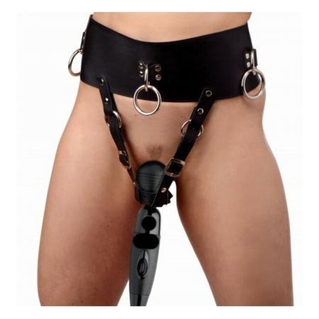 Strict Forced Orgasm Wand Holder Bondage Belt - Cuffs And Restraints