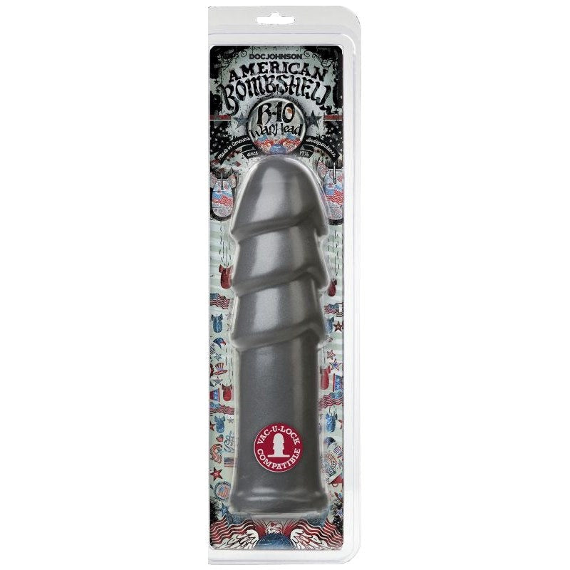 American Bombshell B 10 Warhead 10in Anal Dildo Gun Metal - Anal Dildos