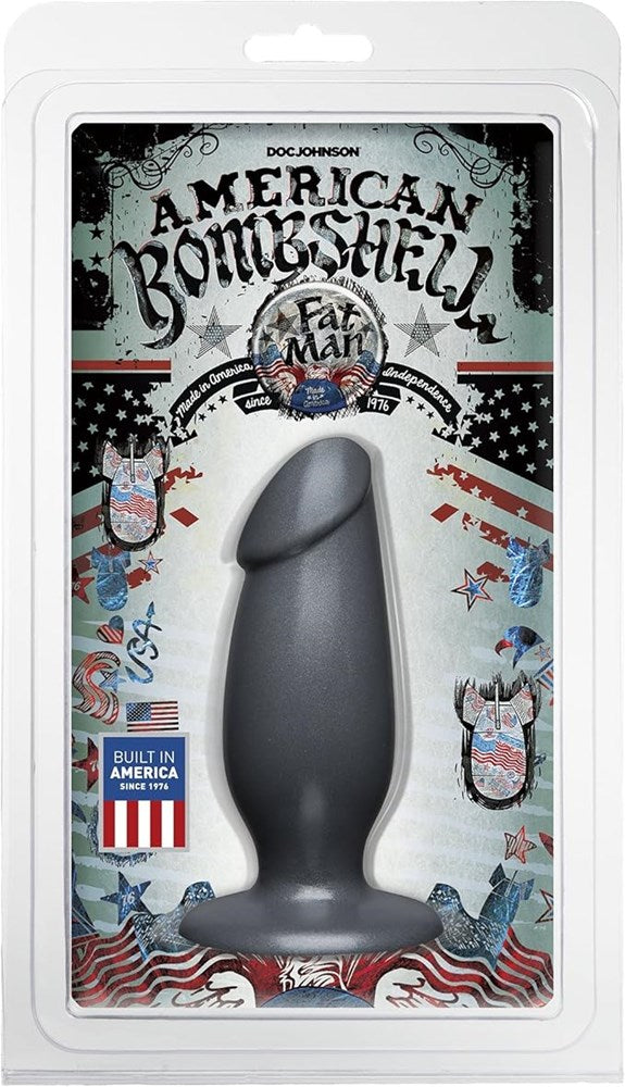 American Bombshell Fat Man Anal Plug Gun Metal - Butt Plugs