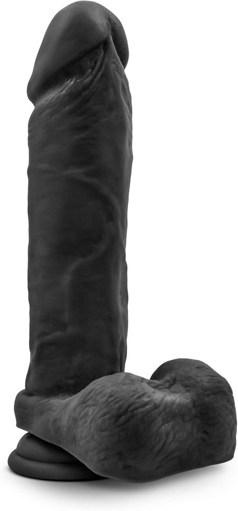 Au Naturel Bold Massive Realistic Dildo With Balls Black 9 Inch - Realistic Dildos