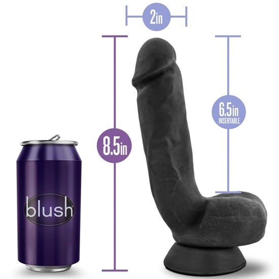 Au Naturel Bold Pound Realistic Dildo Black 8.5 Inch - Realistic Dildos