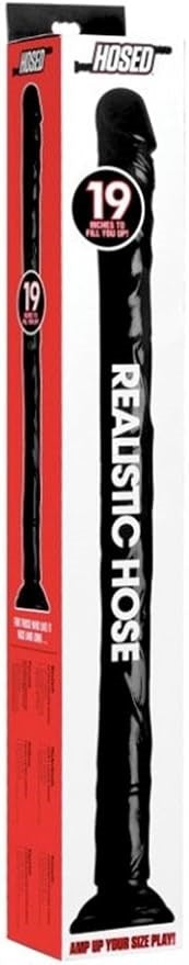 Hosed Realistic Hose Big Black Anal Dildo 19 Inch - Anal Dildos