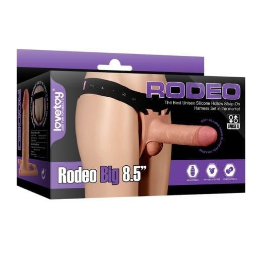Lovetoy Rodeo Hollow Strap On Set 8.5 Inch - Strap On Sextoys