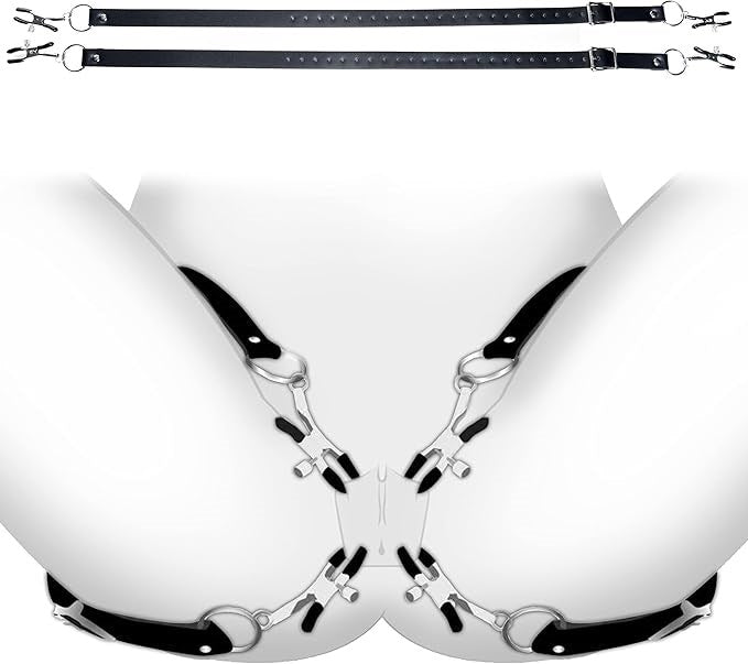 Master Series Labia Spreader Straps with Clamps - Pussy And Clit Toys