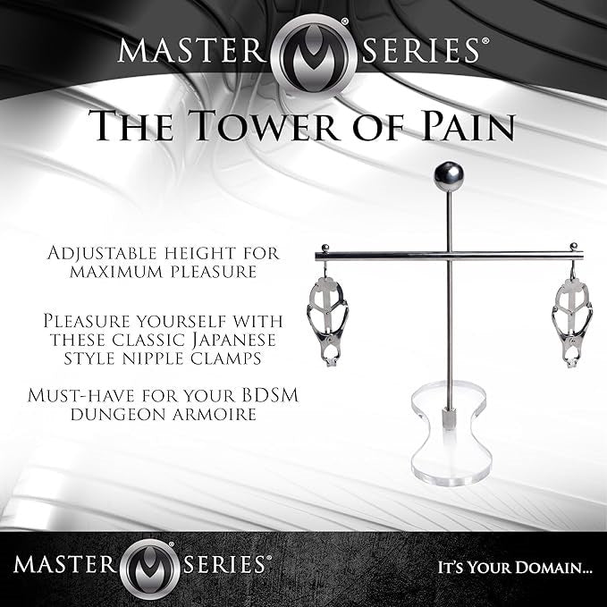 Master Series The Tower of Pain Nipple Clamps - Nipple and Clit Clamps