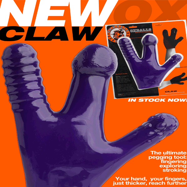 Oxballs Claw Glove Squishy Soft Dildo Black - Realistic Dildos