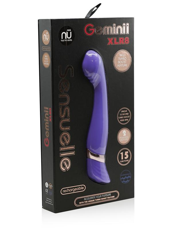 Nu Sensuelle Geminii XLR8 G-Spot Vibrator with Fluttering Tip - - G-Spot Vibrators