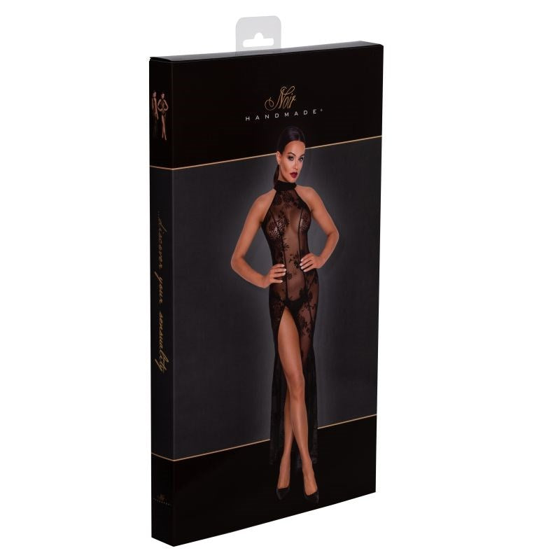 Noir Handmade Long Tulle Bondage Play Women Dress Black - Her Fetish