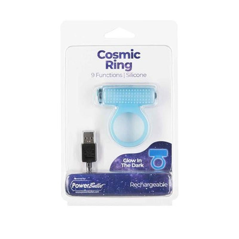 Power Bullet Cosmic Vibrating Cock Ring With Bullet - Vibrating Cock Rings