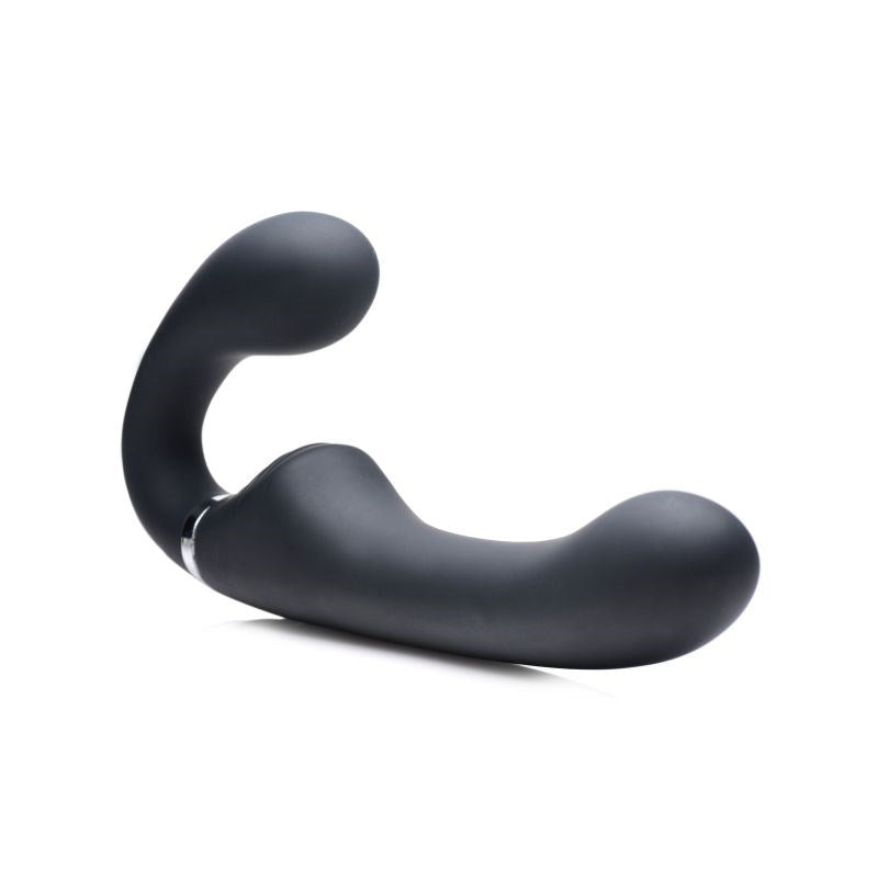 Strap U Mighty Rider 10X Strapless Strap-On Black With Remote - Strap On Sextoys