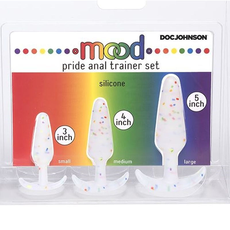 Doc Johnson Pride Silicone Anal Trainer Set - Butt Plugs