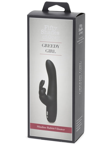 Fifty Shades of Greedy Girl Slimline Rabbit Vibrator - Rabbit Vibrators