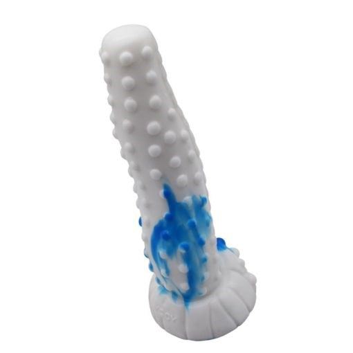 Faak Tiger Silicone Dildo Blue / White - Anal Dildos