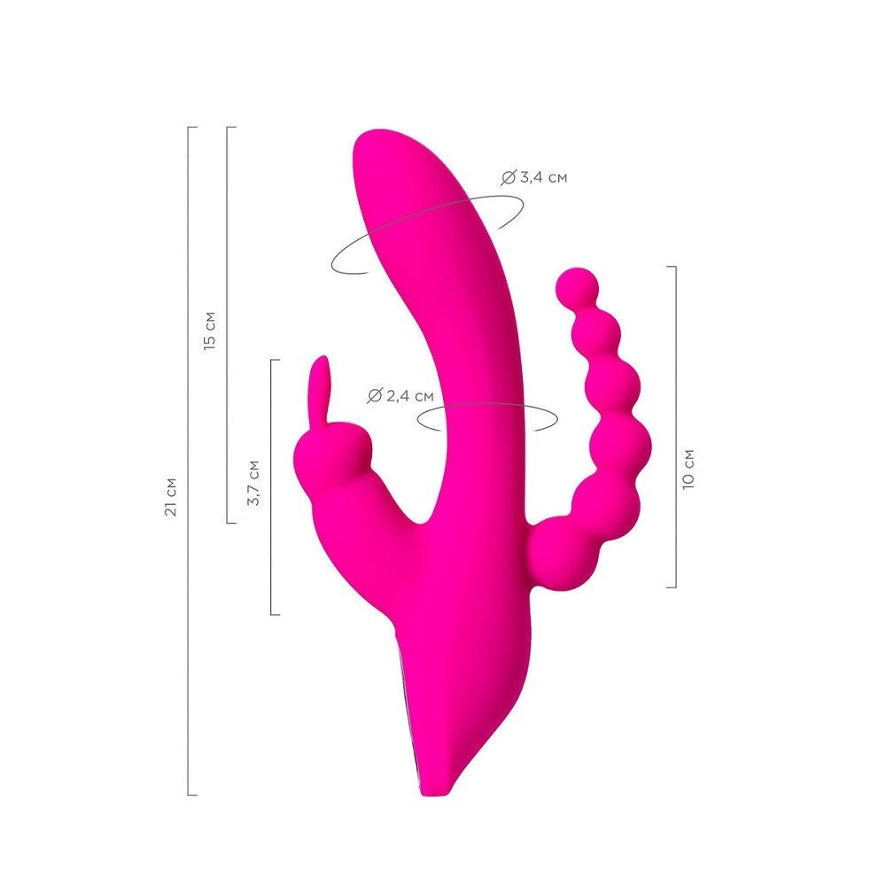 JOS Spanky Triple Stimulator Rabbit Vibrator - Rabbit Vibrators