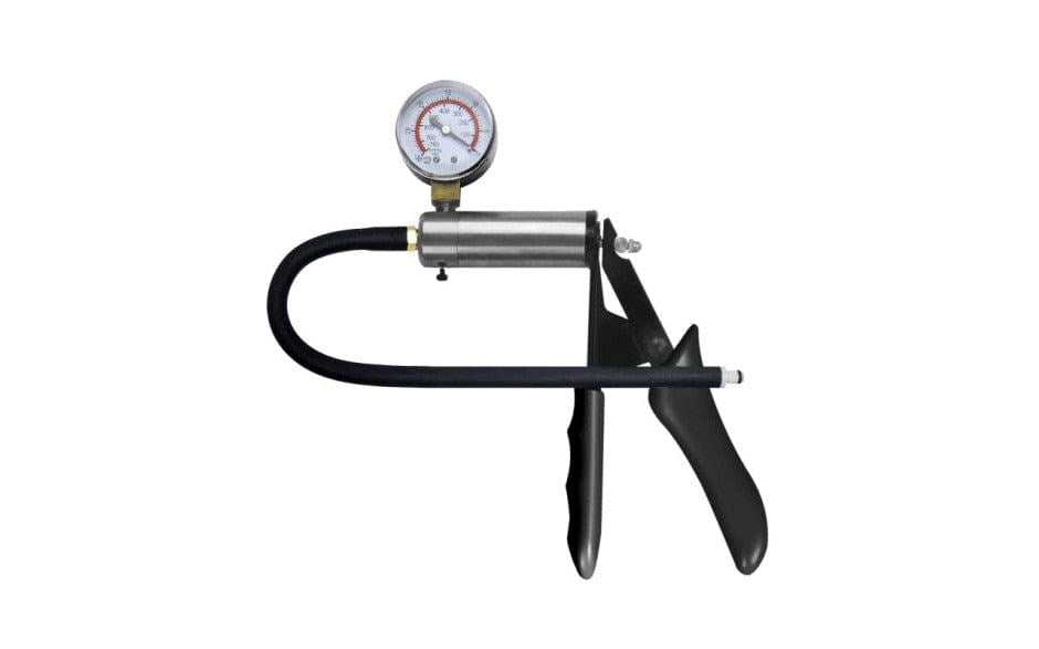 LuvPump Brass Pistol Penis Pump with Gauge & Hose - Penis Pumps And Stretchers