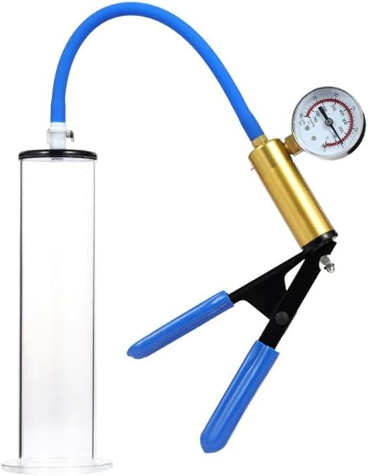 LuvPump LuxaMax Brass Handle Penis Pump Set With Gauge
