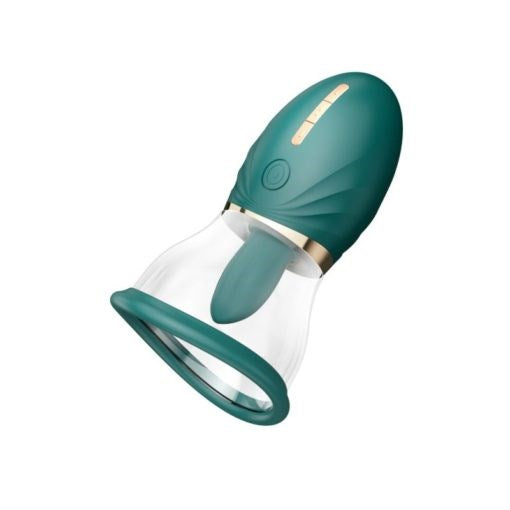 Luvpump Magic Tongue Powerful Pussy Pump Green - Pussy And Clit Toys