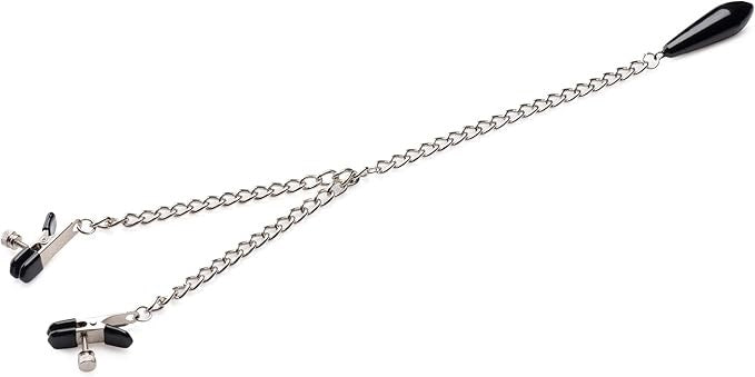 Master Series Titty Taunter Nipple Clamps With Weighted Bead - Nipple and Clit Clamps