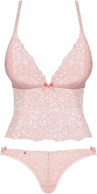Obsessive Delicanta Womens Top & Panties Pink - G-Strings, Panties and Shorts