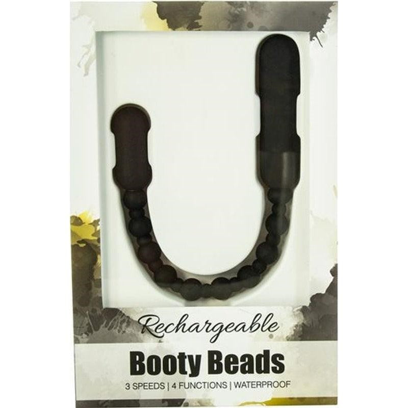 PowerBullet Rechargeable Booty Beads Black - Anal Beads and Balls