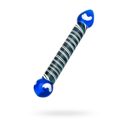 Sexus Glass Dual Ender Glass Dildo Blue