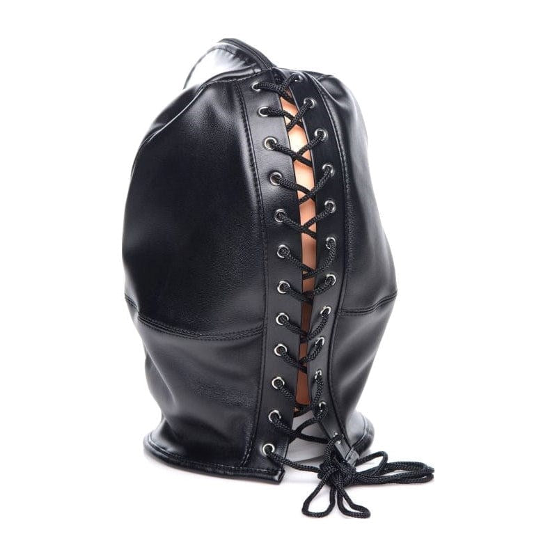 Strict Zip Front Bondage Hood Black - Bondage Hoods