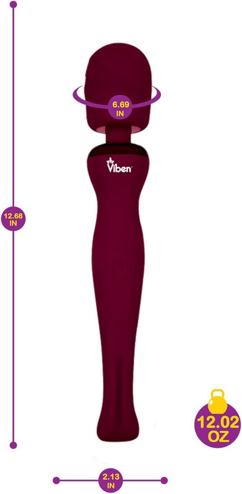 Viben Sultry Rechargeable Body Wand Massager Ruby - Body Wands