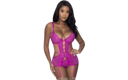 Exposed Lingerie Cutout Dress and Sexy G-String Set