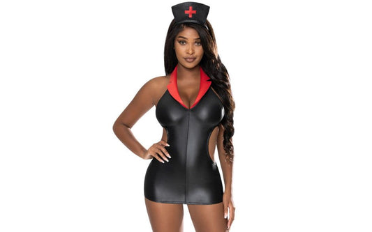 Exposed Lingerie Sexy Night Nurse Costume