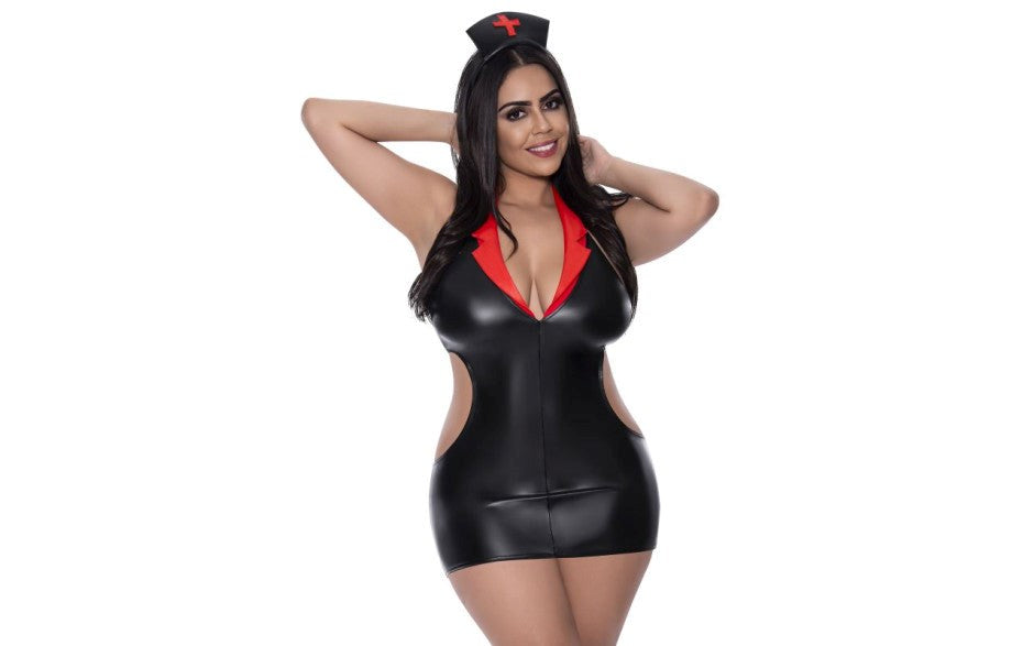 Exposed Lingerie Sexy Night Nurse Costume - Fancy Dress Ups