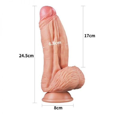 Nature Cock Dual Layer Huge ALIEN Silicone Dildo - Realistic Dildos