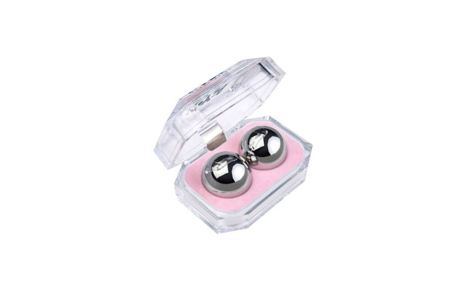 Metal Silver Metal Vaginal Balls 2 Piece 3 cm - Love Eggs and Kegel Exercisers
