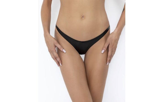 Noir Handmade Snake Wetlook Sexy Thong Black