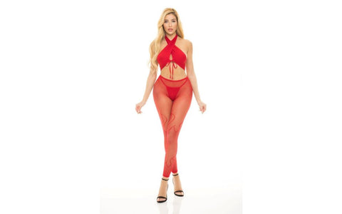 Gives You Hell Bra and Panty Set 3 Piece by Pink Lipstick - G-Strings, Panties and Shorts