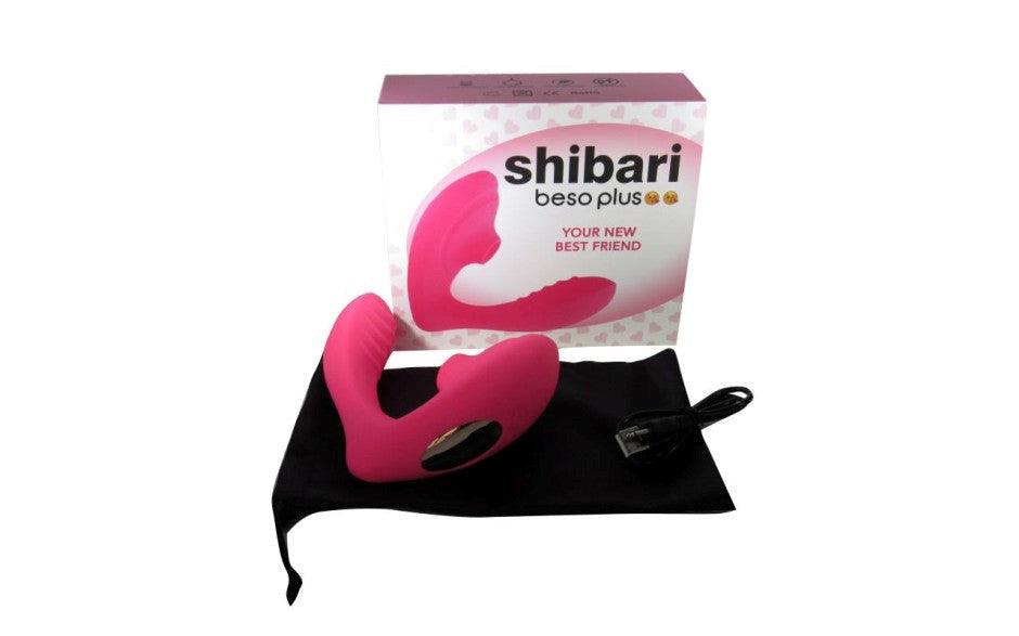 Shibari Beso Plus Air Pulse G Spot & Clitoral Vibrator Pink - Clit Ticklers and Pulsators