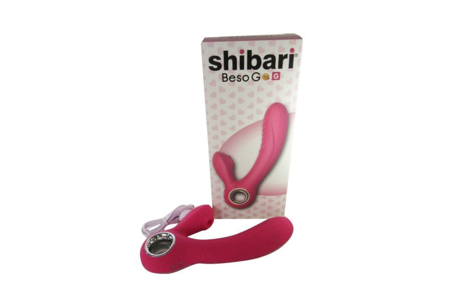 Shibari Beso Warming Rechargeable G Spot & Clitoral Vibrator Pink - G-Spot Vibrators