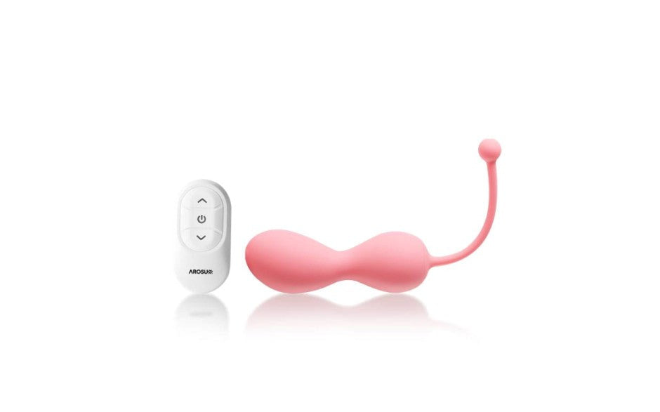 Arosum Come Hither Kegelator Duo Vaginal Balls Stimulator With Remote Control - Love Eggs and Kegel Exercisers