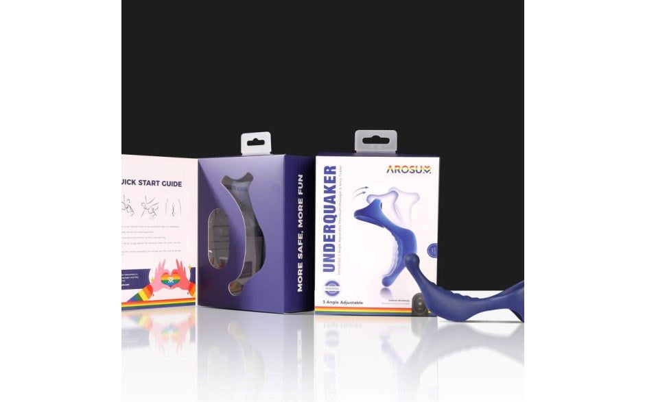 Arosum Underquaker Vibrating Anal Plug With Cock Ring & Remote - Butt Plugs