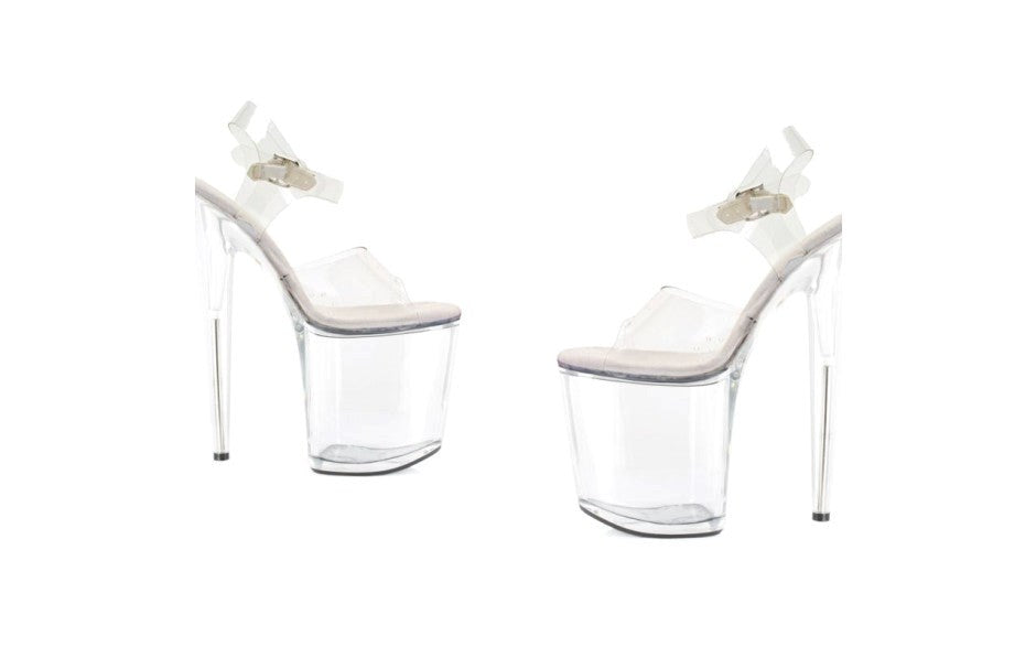 Ellie Shoes 8 Inch Platform Sandal Clear - Womens Footwear