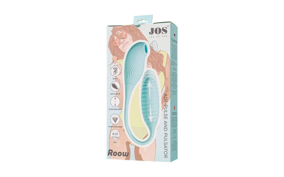 JOS Roow Vaginal and Clitoral Air Pulse Stimulator Blue - Clit Ticklers and Pulsators