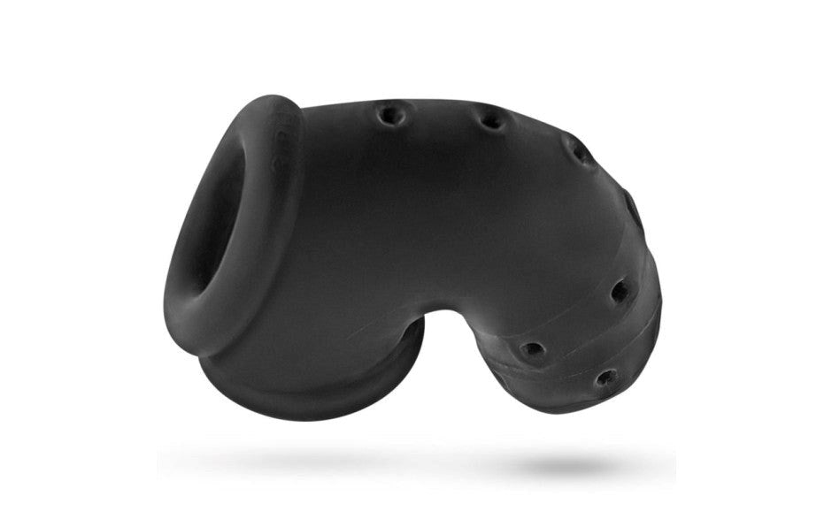 Oxballs Airlock Air Lite Vented Male Chastity Device Black Ice - Male Chastity