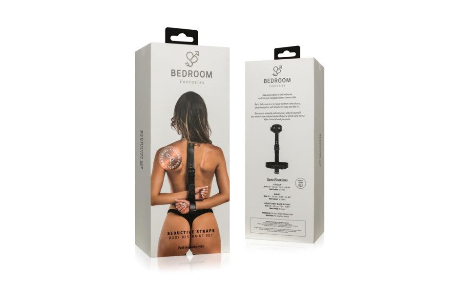 Bedroom Fantasies Collar With Wrist Cuffs & Body Restraint - Cuffs And Restraints