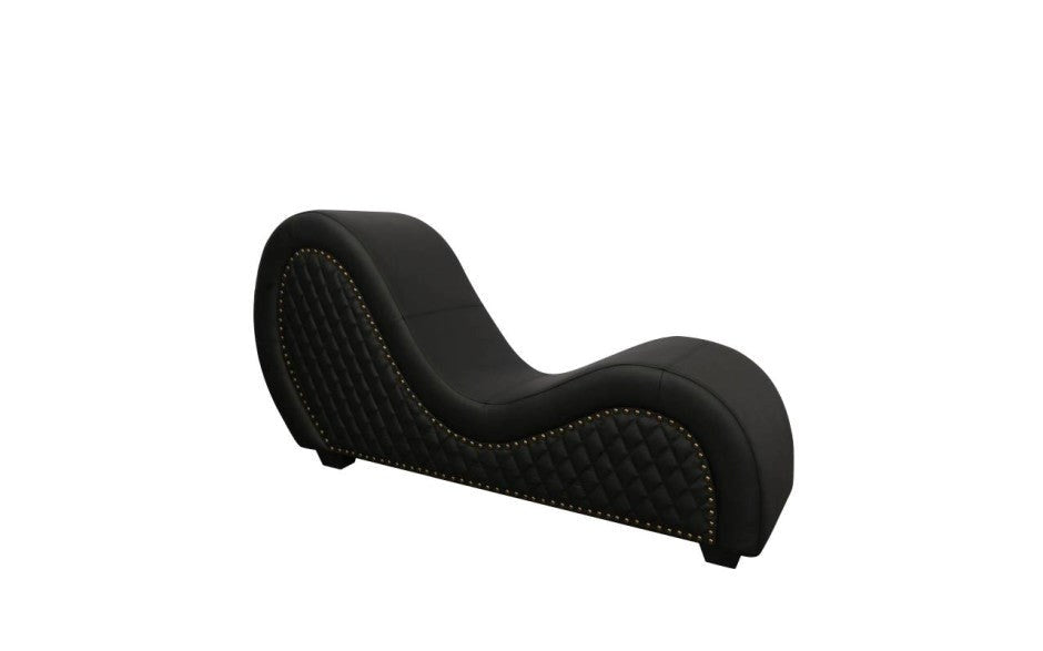 Daytona Kama Sutra Mebon Chaise Love Lounge Studded Sex Furniture & Quilted Black - Sex Furniture